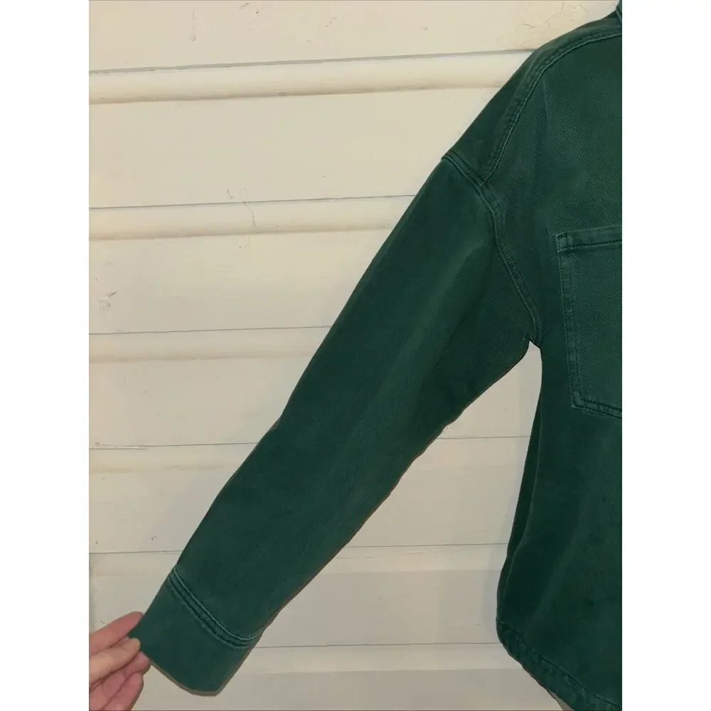 Saltwater Luxe 100% Cotton Long Sleeve Denim Shirt Jacket Shacket Size M - Picture 5 of 9